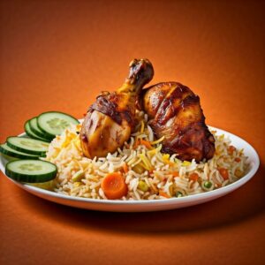 fried rice with chicken