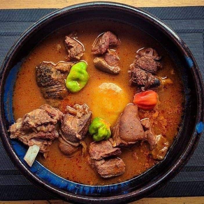 fufu with light soup / groundnut soup fufu with light soup / groundnut soup